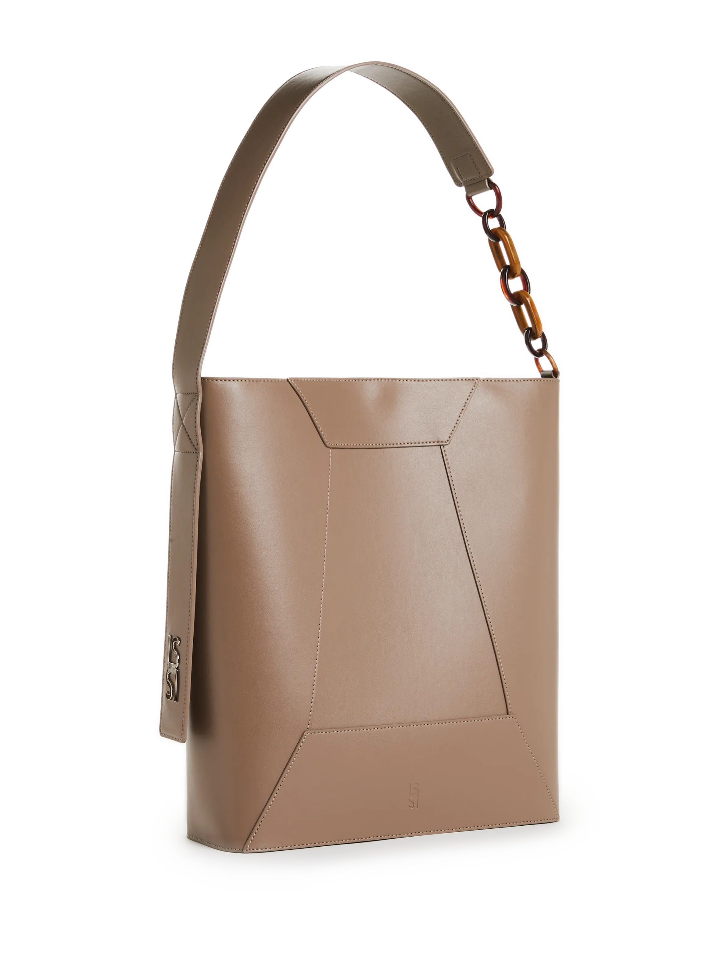 LA SINGULIERE & LE SINGULIER  Vegan leather tote bag - Brown