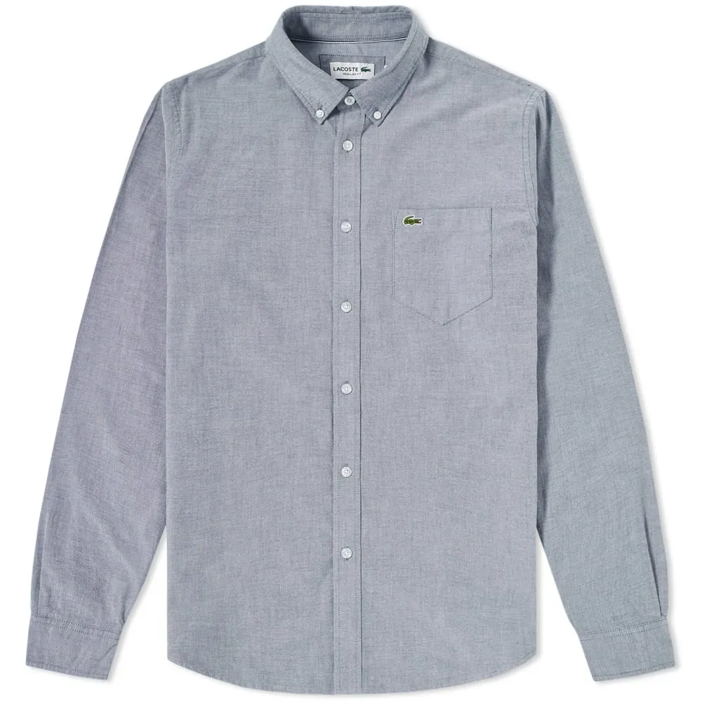 Lacoste Regular Fit Oxford ShirtNavy Blue