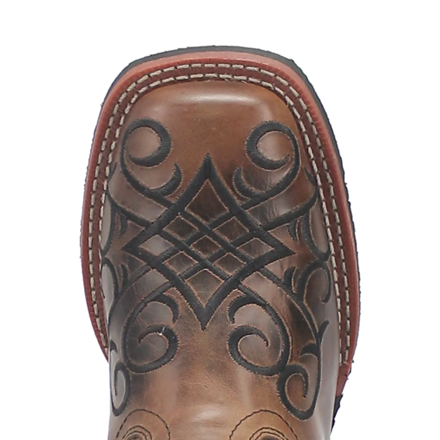 Laredo Womens Margo Dark Brown Leather Cowboy Boots