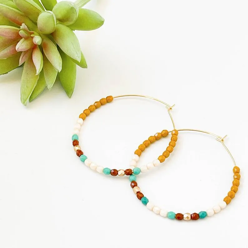 Large Southwest style hoops