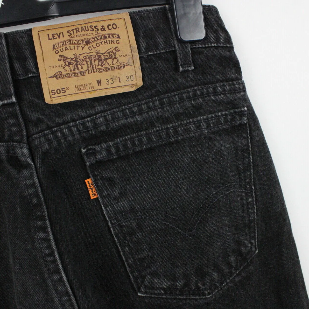 LEVIS 505 Jeans Black Charcoal | W33 L30