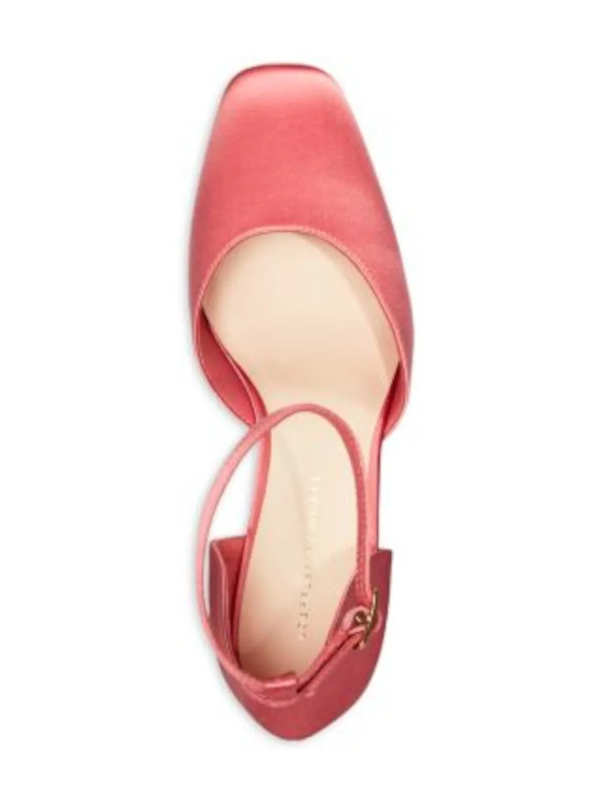 LOEFFLER RANDALL Womens Pink Padded Ankle Strap Selina Round Toe Block Heel Buckle Pumps Shoes B