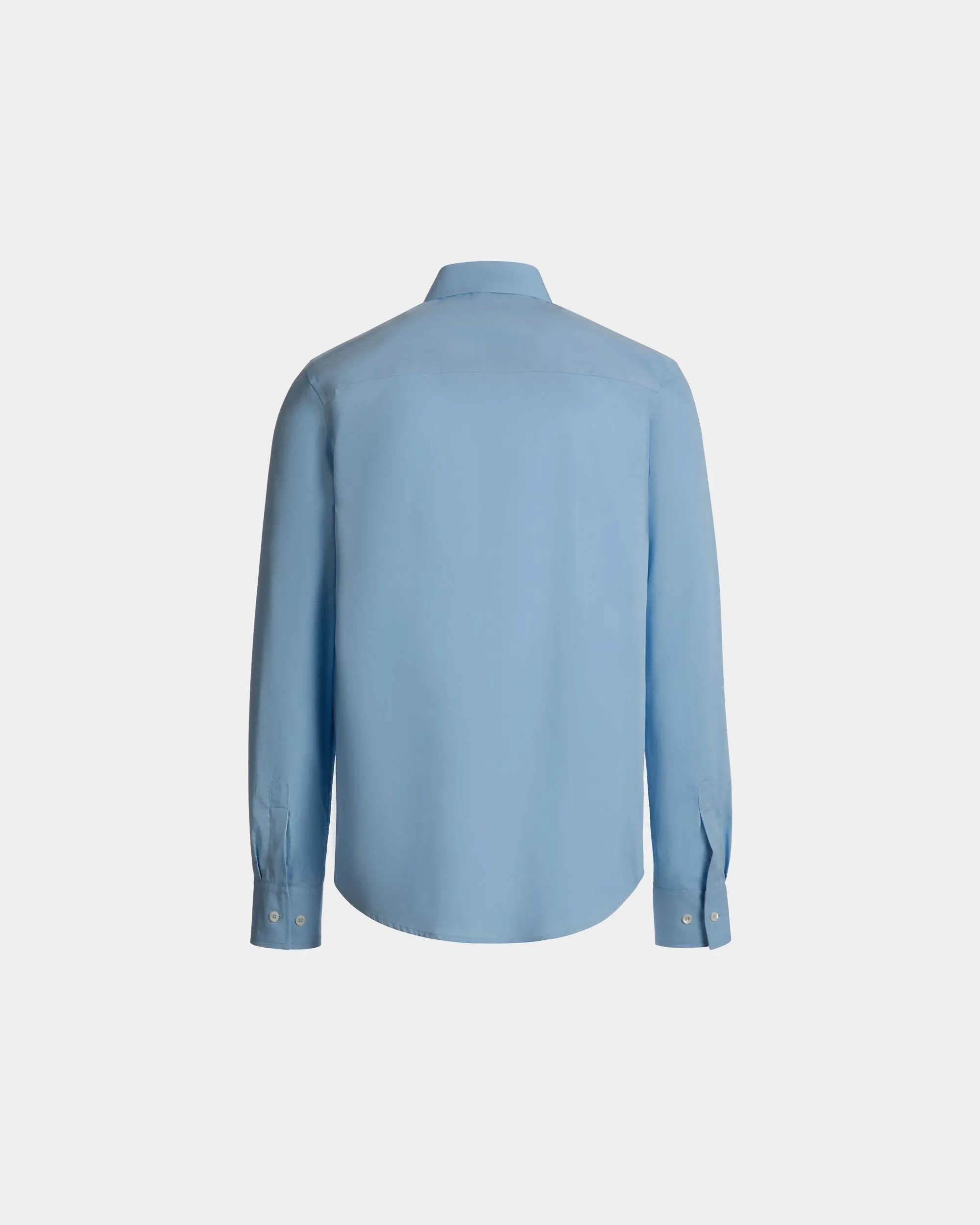 Long Sleeve Shirt In Light Blue Cotton 