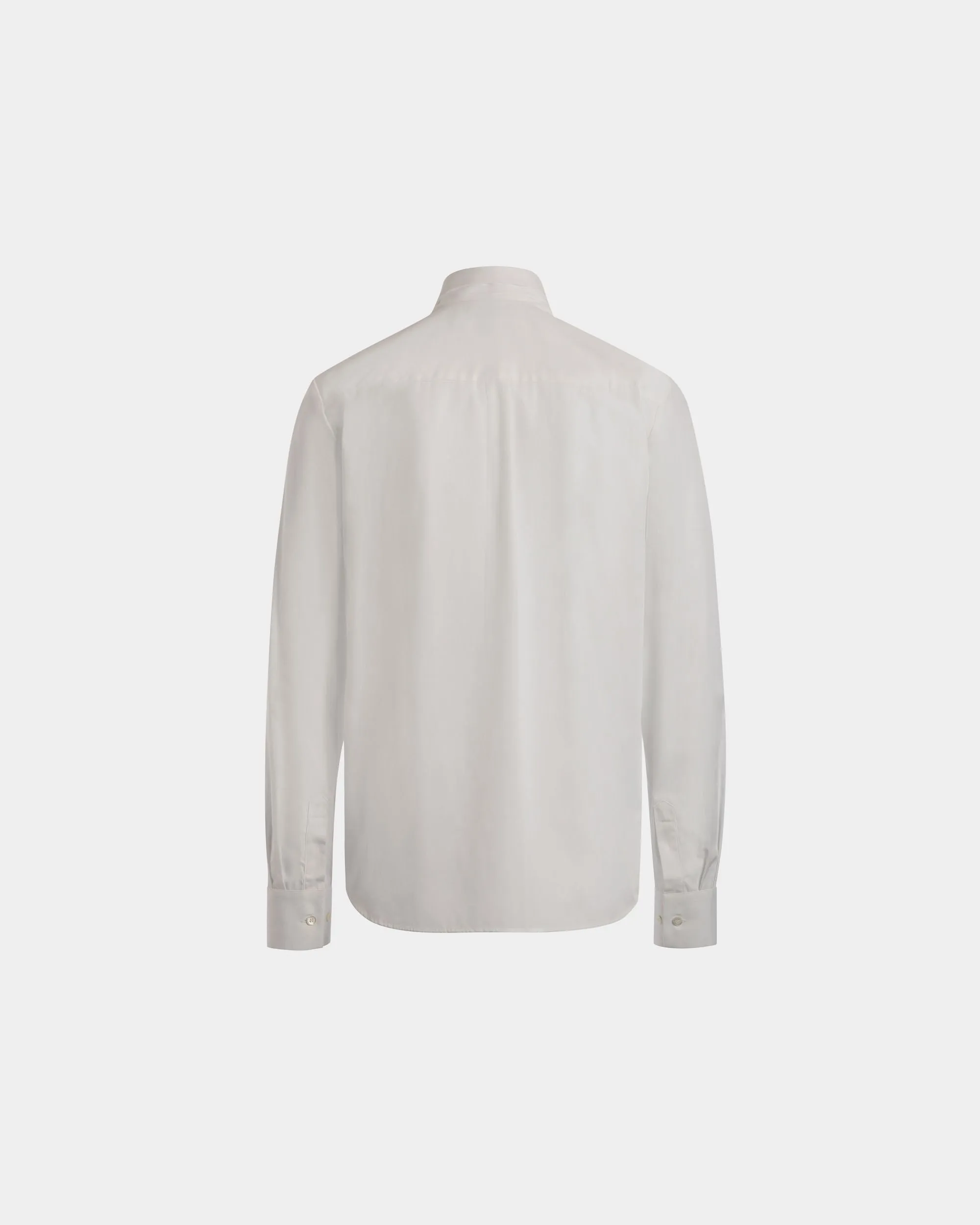 Long Sleeve Shirt In White Cotton 