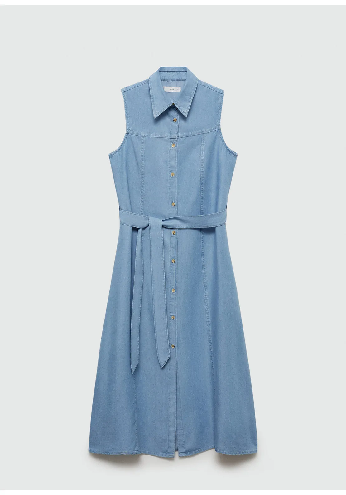 Lyocell shirt dress with bow