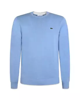 Maglione Uomo Lacoste Filo Regular Fit Celeste