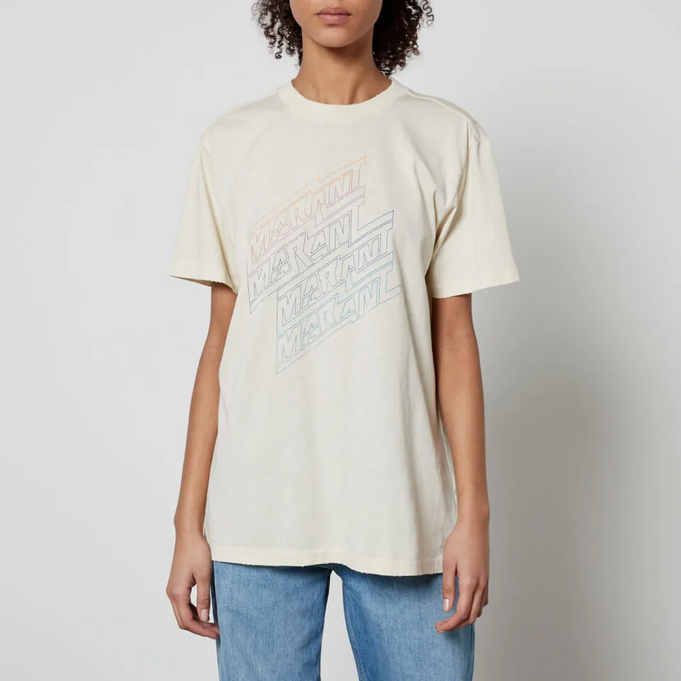 Marant Etoile Zoeline Logo-Print Cotton-Jersey T-Shirt - S | Coggles