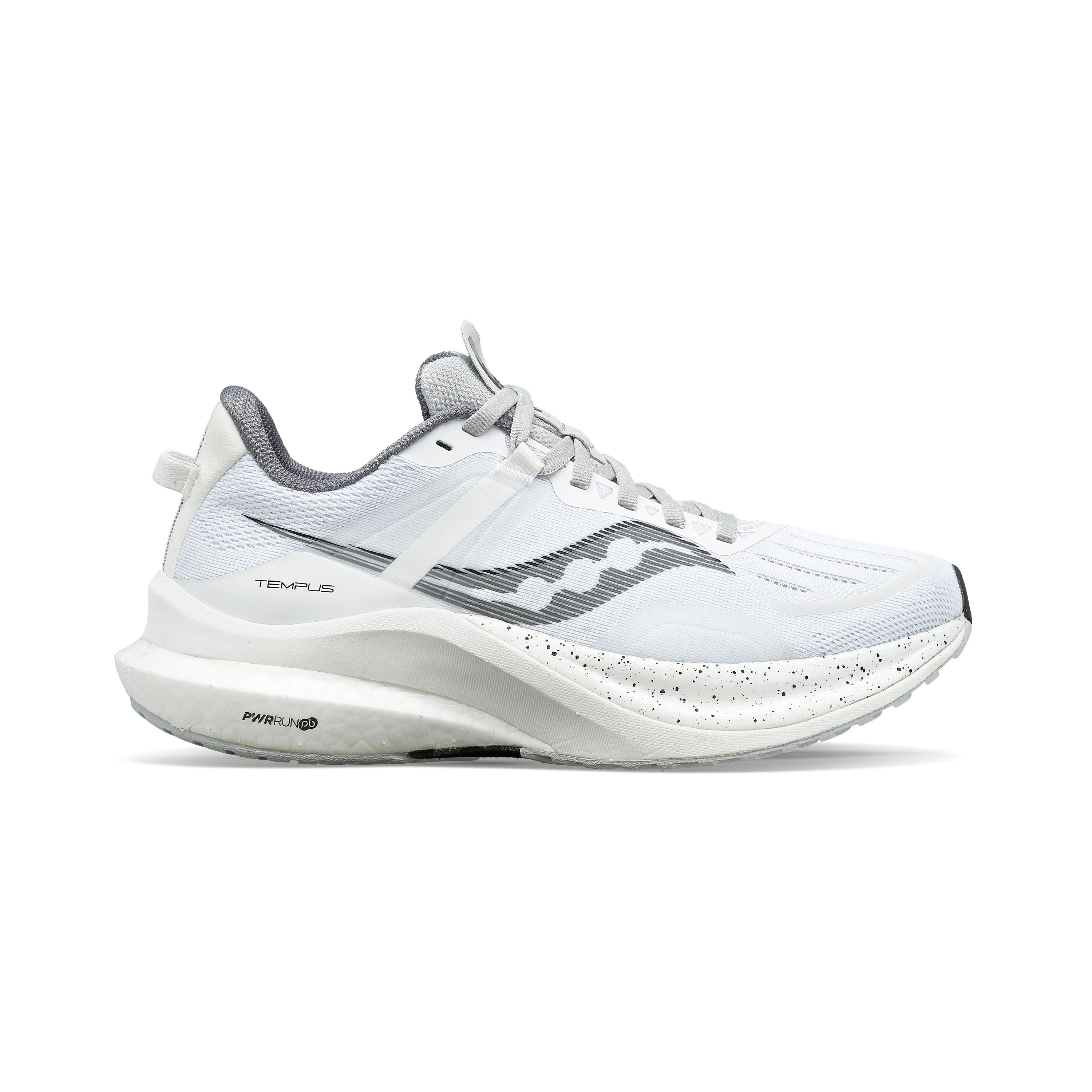 Men's Saucony Tempus, White/Black, 12 D Medium