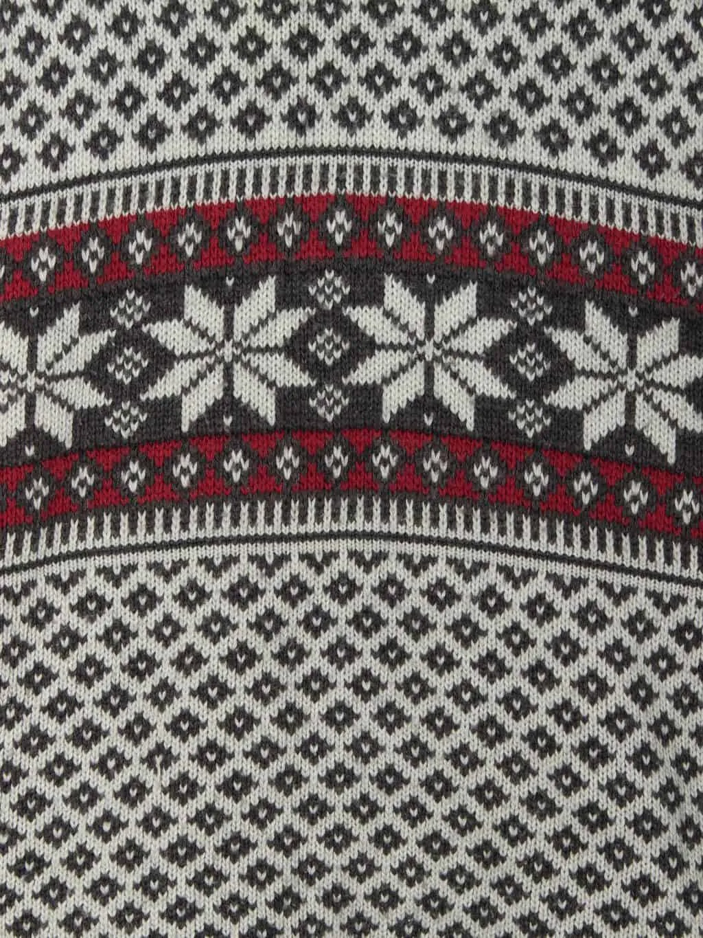 Mens vintage Nordic style knitted ski jumper with snowflake pattern by Tantum O.N – Medium / Large