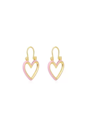 Mini Heartbreaker Hoops-Light Pink