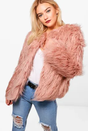 Mongolian Faux Fur Coat