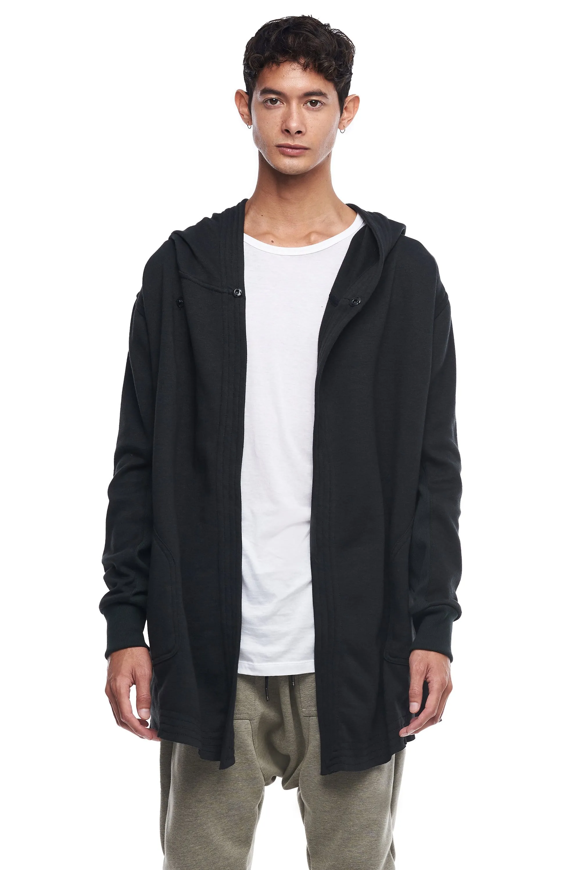 MONK HOODIE IN BLACK