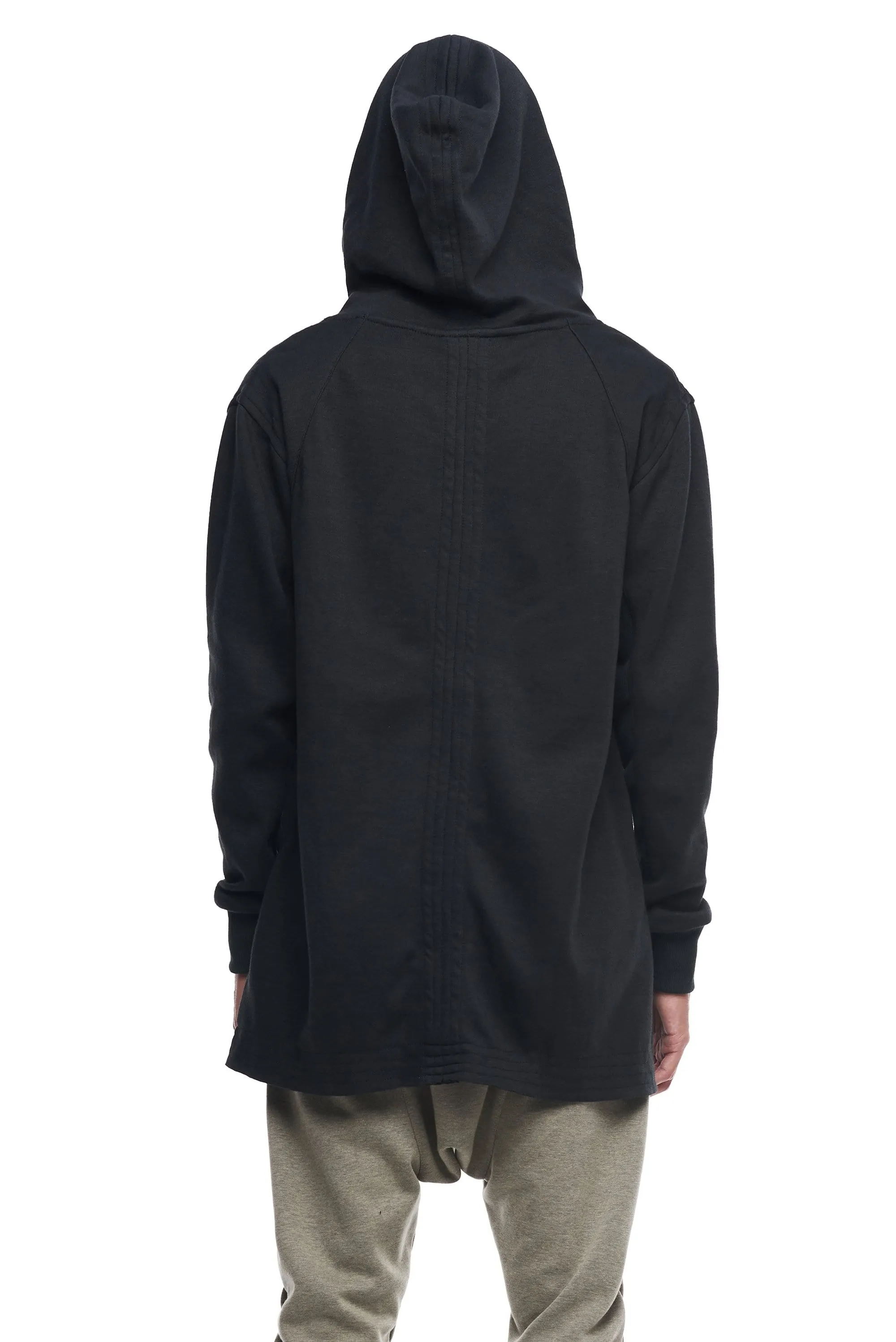 MONK HOODIE IN BLACK