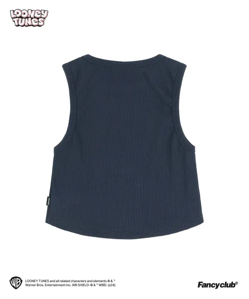 NASTY FANCY CLUB  |Crew Neck Sleeveless Street Style Collaboration Plain Cotton