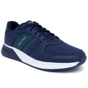 Nautica Men's Logo Side-Stripe Sneaker Ice Blue