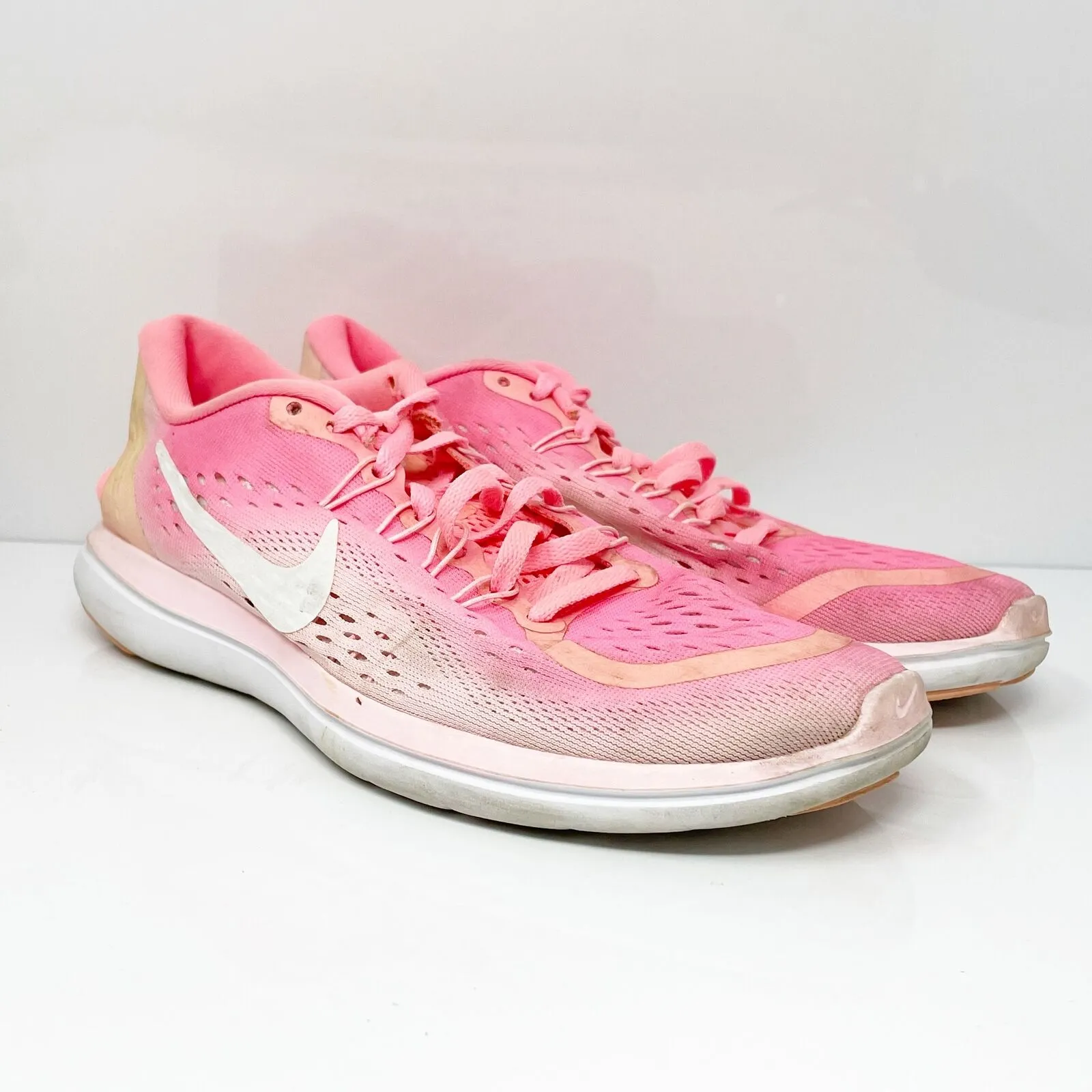 Nike Womens Flex 2017 Run 898476-601 Pink Running Shoes Sneakers Size 8.5