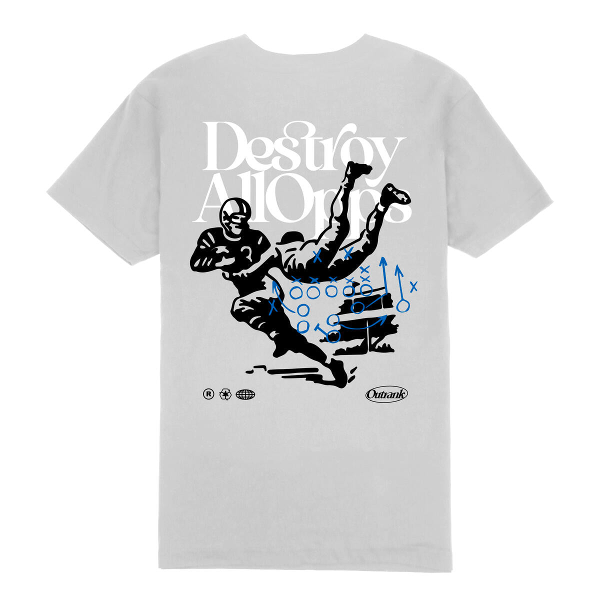 Outrank Destroy All Opps T-shirt (Heather Grey)