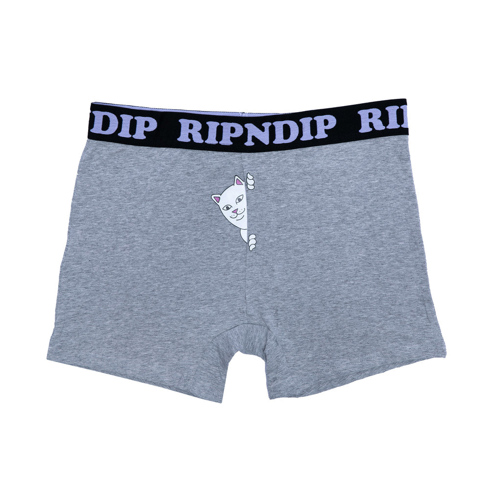 Peek A Nermal Boxers (Heather Grey)