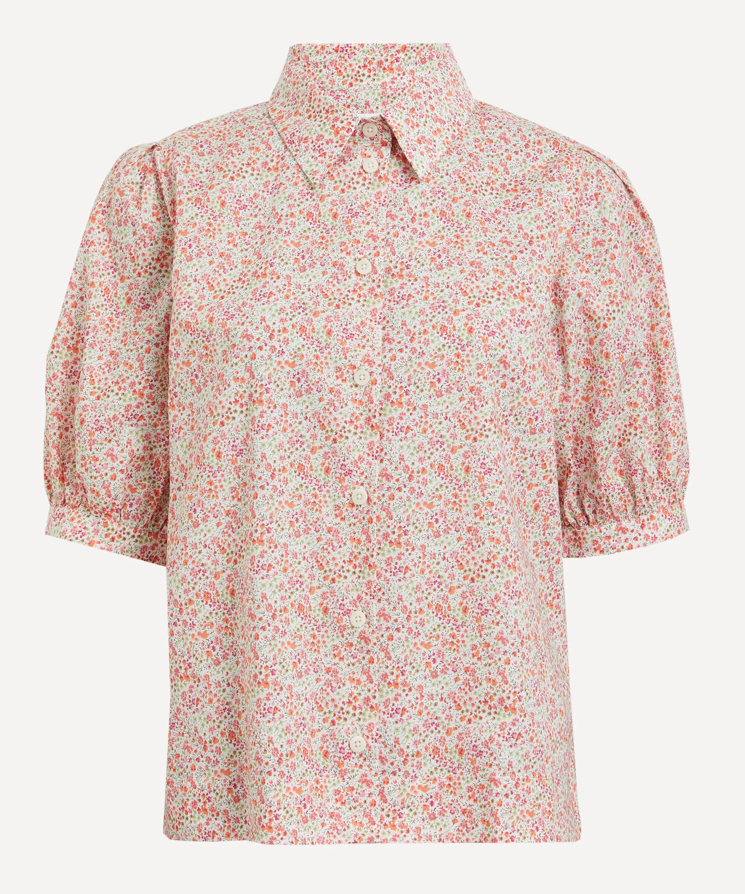 Phoebe Tana Lawn™ Cotton Puff-Sleeve Shirt