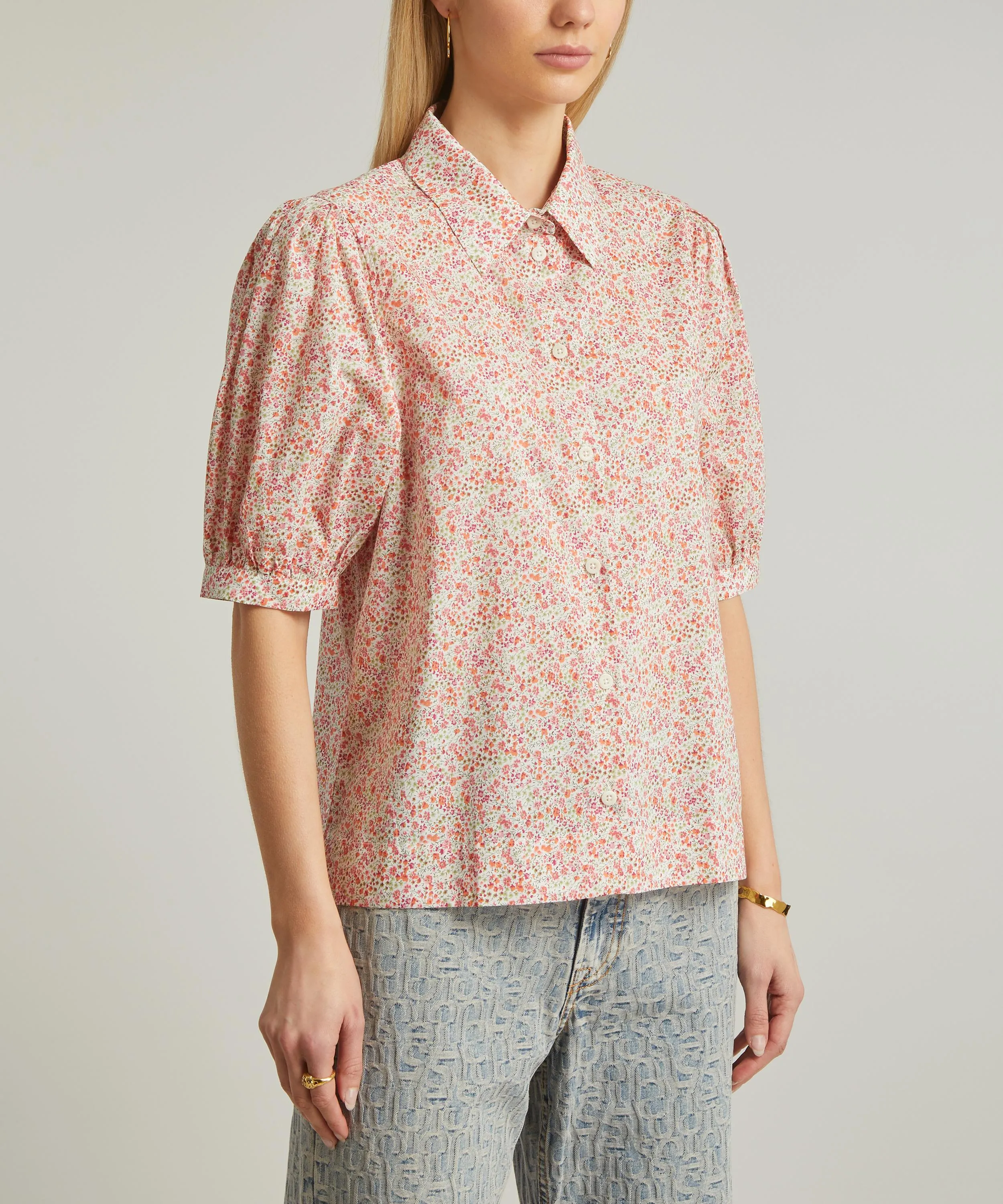 Phoebe Tana Lawn™ Cotton Puff-Sleeve Shirt