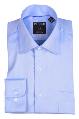 PROPER SHIRTINGS BLUE CLASSIC FIT REGULAR CUFF P720DD0R-BLU