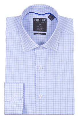 PROPER SHIRTINGS BLUE SLIM FIT REGULAR CUFF P426SPRX-BLU