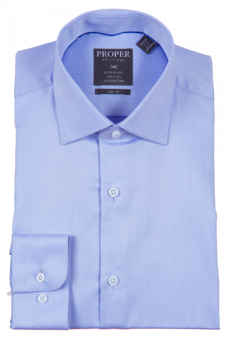 PROPER SHIRTINGS BLUE SLIM FIT REGULAR CUFF P720TTSR-BLU