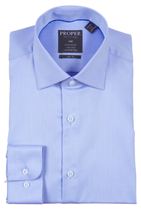 PROPER SHIRTINGS BLUE SLIM FIT REGULAR CUFF P720TTSR-BLU