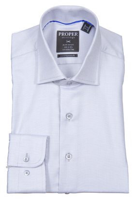 PROPER SHIRTINGS GRAY CONTEMPORARY FIT REGULAR CUFF P205ET0R-GRY