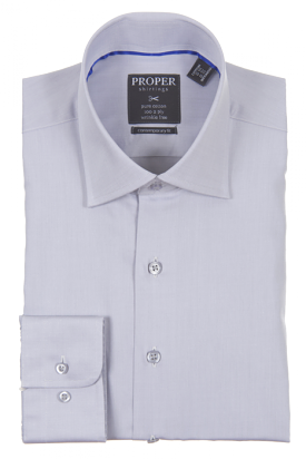 PROPER SHIRTINGS GRAY CONTEMPORARY FIT REGULAR CUFF P720ET0R-GRY