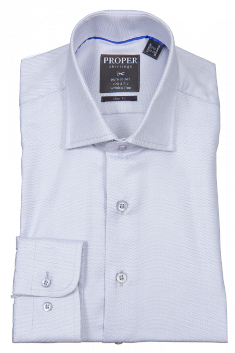 PROPER SHIRTINGS GRAY SLIM FIT REGULAR CUFF P205SPRX-GRY