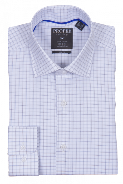 PROPER SHIRTINGS GRAY SLIM FIT REGULAR CUFF P426SPRX-GRY