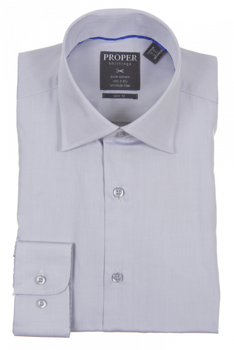 PROPER SHIRTINGS GRAY SLIM FIT REGULAR CUFF P720TTSR-GRY