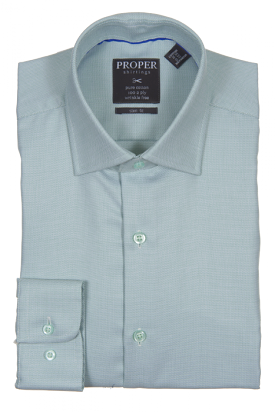 PROPER SHIRTINGS GREEN SLIM FIT REGULAR CUFF P205SPRX-GRN