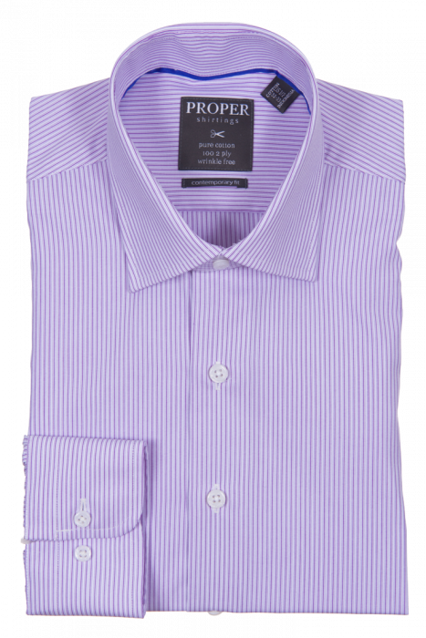 PROPER SHIRTINGS LAVENDER CONTEMPORARY FIT REGULAR CUFF P281ET0R-LAV