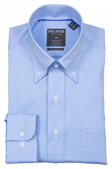 PROPER SHIRTINGS LIGHT BLUE CONTEMPORARY FIT REGULAR CUFF P100CC0R-LBL