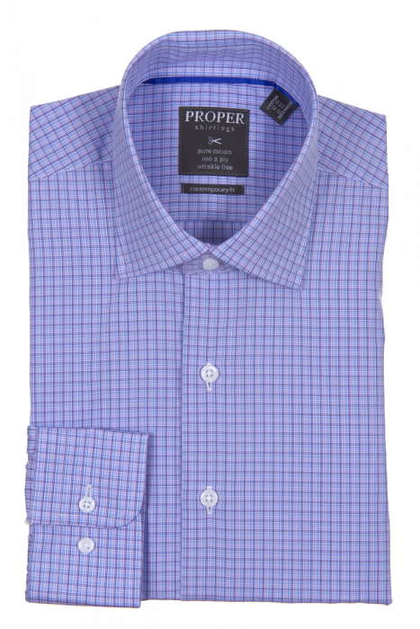 PROPER SHIRTINGS PURPLE CONTEMPORARY FIT REGULAR CUFF P382ET0R-PUR