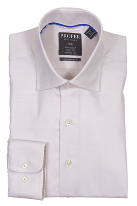 PROPER SHIRTINGS TAN CONTEMPORARY FIT REGULAR CUFF P205ET0R-TAN