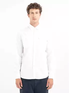 Replay PE24 Camicia Regular Fit in Denim White Man