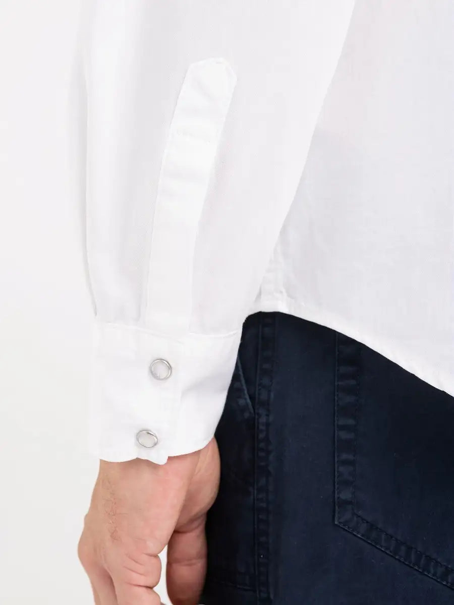 Replay PE24 Camicia Regular Fit in Denim White Man