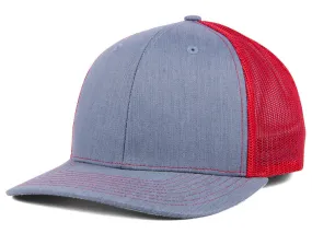 Richardson 112 Trucker - Heather Grey/Red