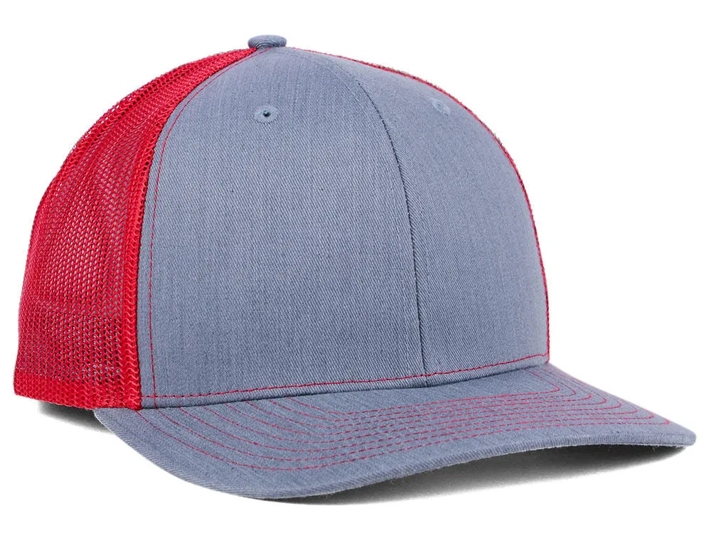 Richardson 112 Trucker - Heather Grey/Red