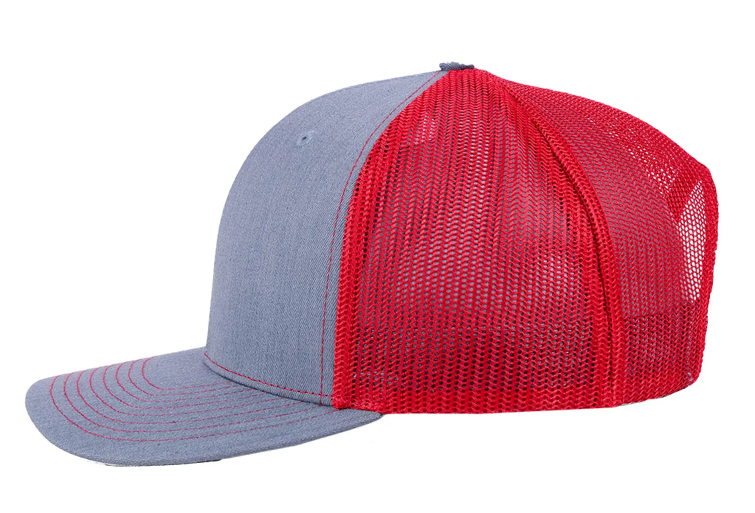 Richardson 112 Trucker - Heather Grey/Red