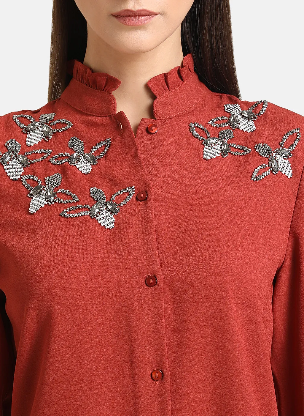 Shirt With Bee Embellishment