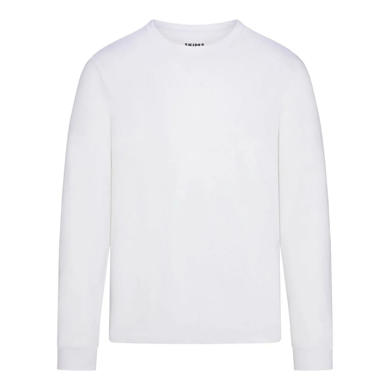 SKIMS SKIMS COTTON Classic Long Sleeve T-Shirt Chalk - White