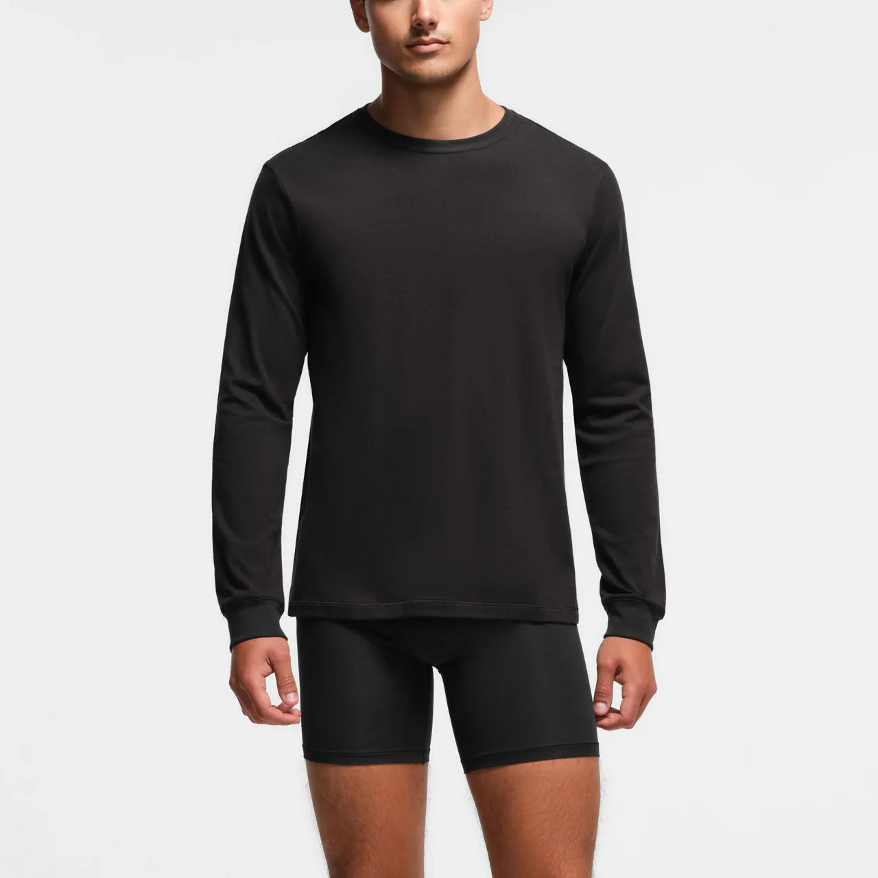 SKIMS SKIMS COTTON Classic Long Sleeve T-Shirt Onyx - Black