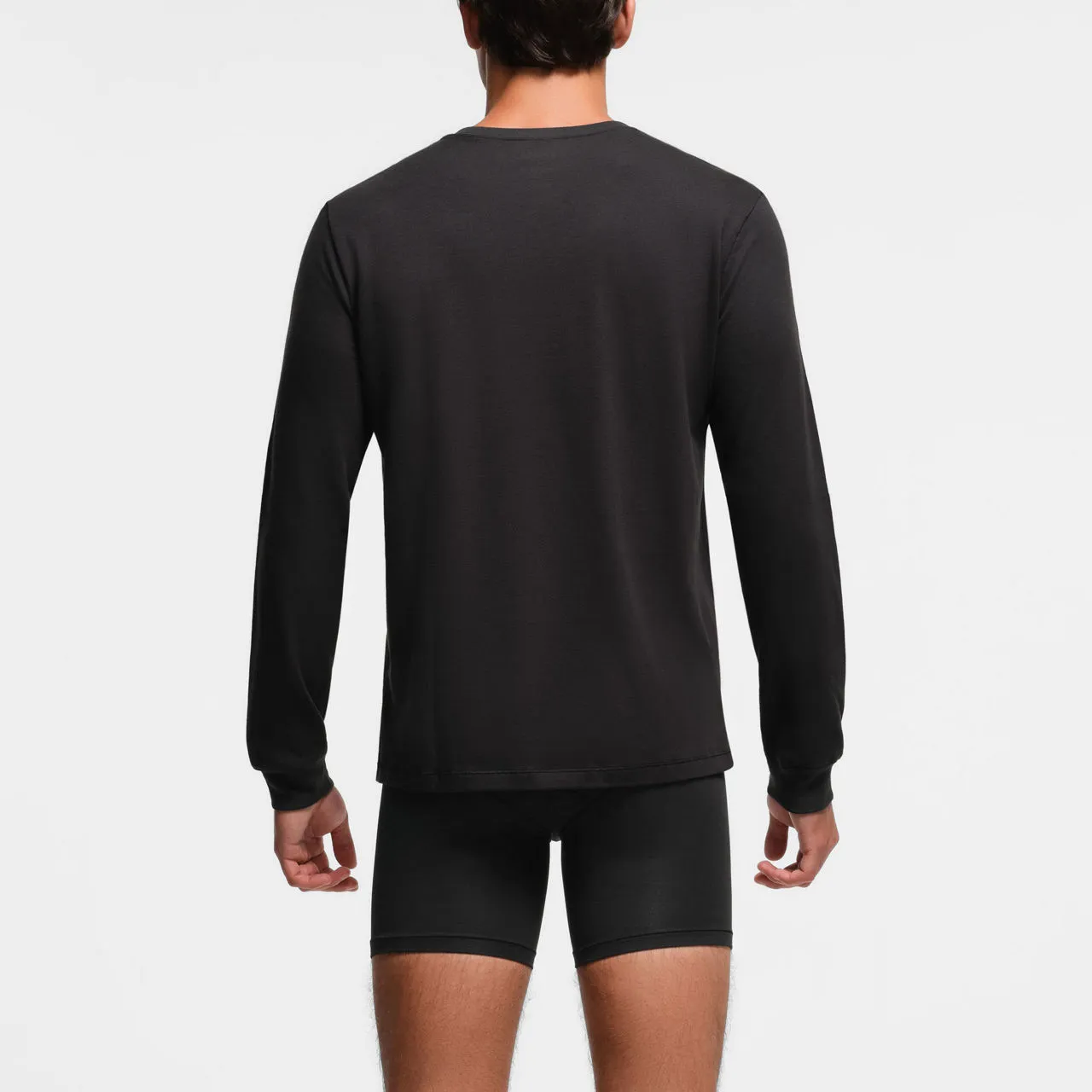 SKIMS SKIMS COTTON Classic Long Sleeve T-Shirt Onyx - Black