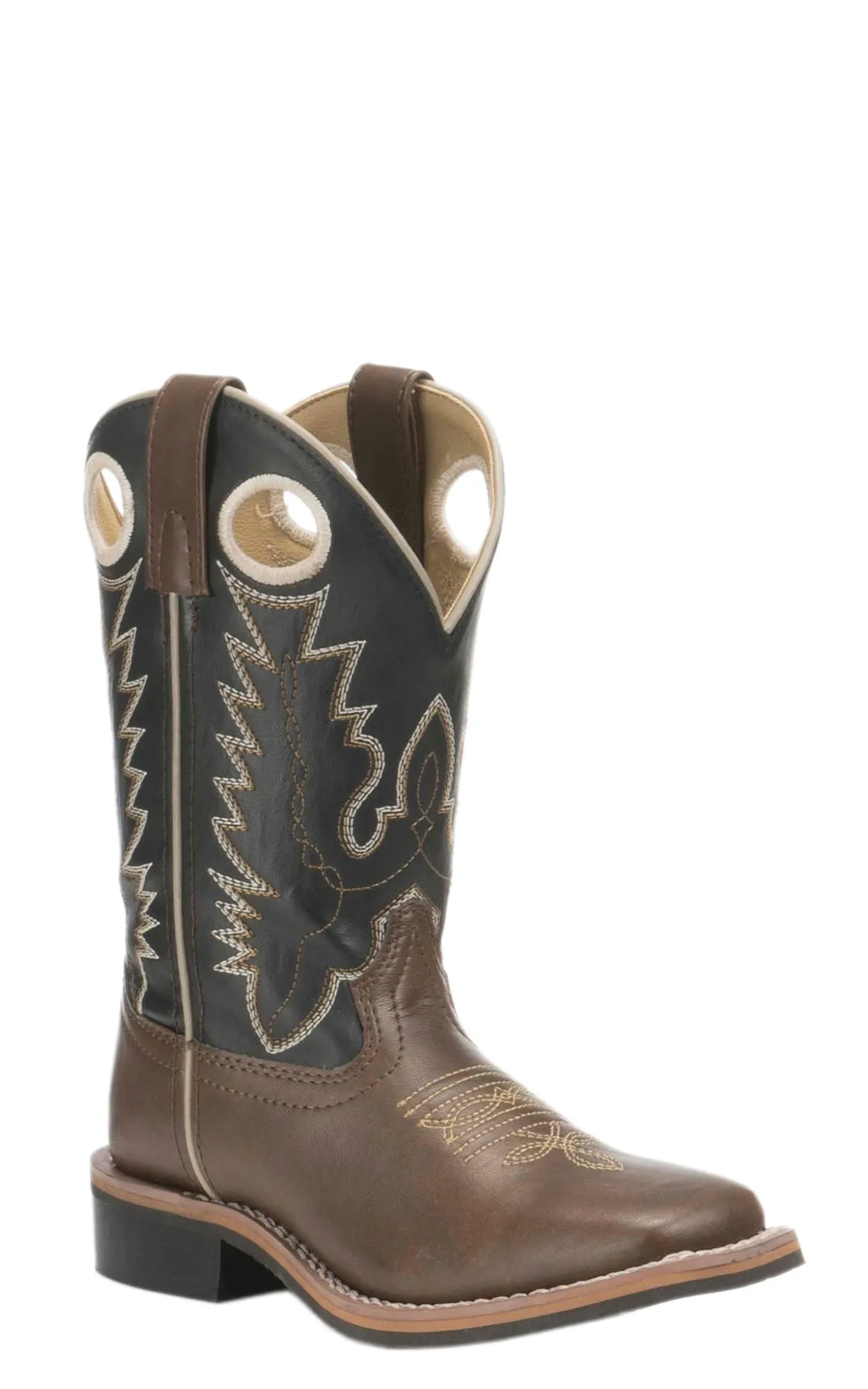 Smoky Mountain Kids Brown and Black Cowboy Square Toe Boots