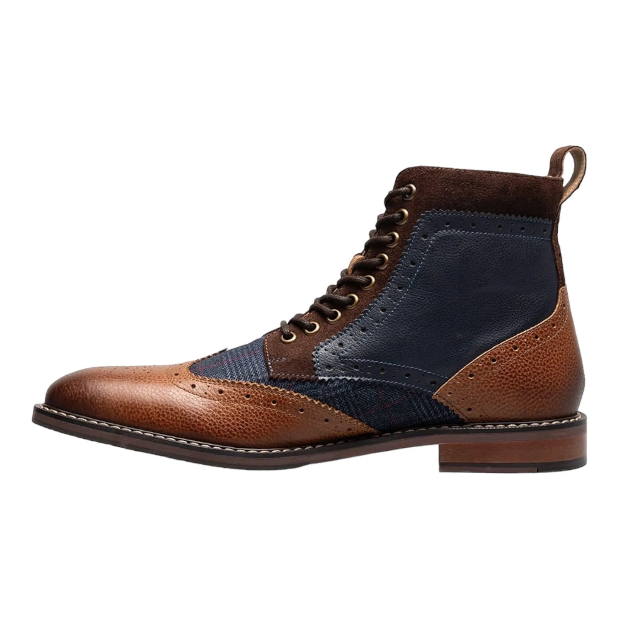 STACY ADAMS: Finnegan Wingtip Lace Up Boot 25427