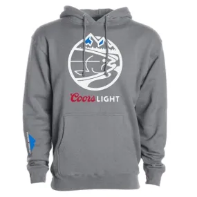 STLHD Men's Coors Light Heritage Long Sleeve Hoodie - Deep Heather Grey